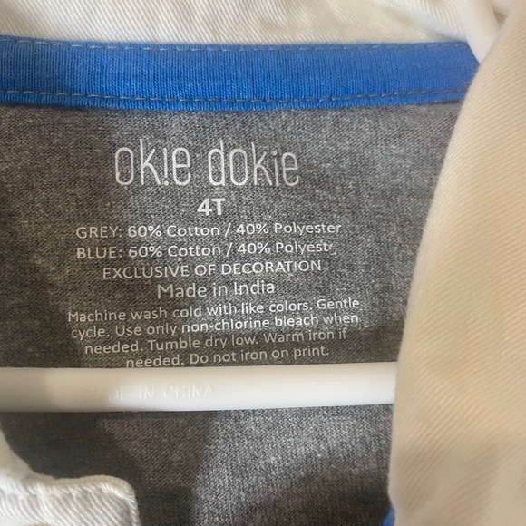 Okie Dokie Gray Cool Guy Collegiate Style Long Sleeve Polo - Picture 3 of 7